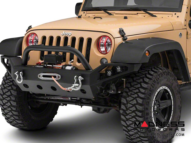 Jeep Wrangler JK Elite Pivotal Headlight Euro Guard Kit - Red